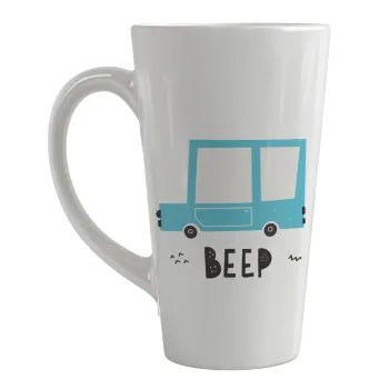 Car BEEP..., Κούπα κωνική Latte Μεγάλη, κεραμική, 450ml