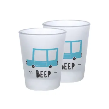 Car BEEP..., Σφηνοπότηρα γυάλινα 45ml του πάγου (2 τεμάχια)