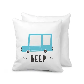 Car BEEP..., Μαξιλάρι καναπέ 40x40cm περιέχεται το  γέμισμα