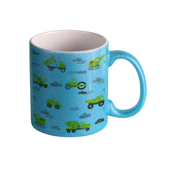 Car construction, Κούπα Σιέλ Glitter που γυαλίζει, κεραμική, 330ml