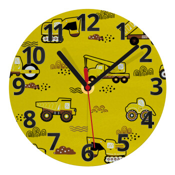 Car construction, Ρολόι τοίχου γυάλινο (20cm)