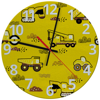 Car construction, Ρολόι τοίχου γυάλινο (30cm)