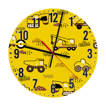 Car construction, Ρολόι τοίχου ξύλινο (30cm)