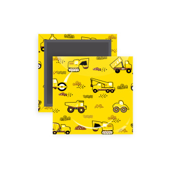 Car construction, Μαγνητάκι ψυγείου τετράγωνο διάστασης 5x5cm