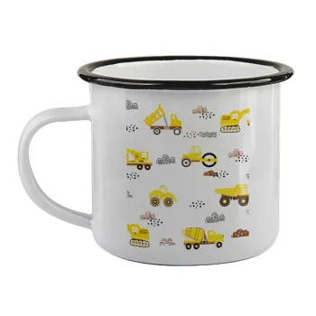 Car construction, Κούπα εμαγιέ με μαύρο χείλος 360ml