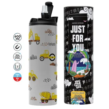 Car construction, Tumbler stainless steel GREY 600ml