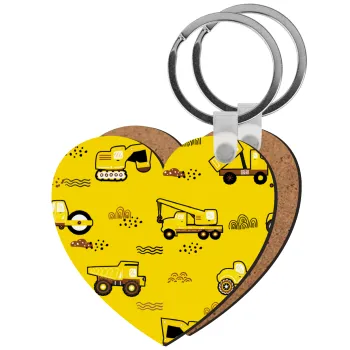 Car construction, Μπρελόκ Ξύλινο καρδιά MDF