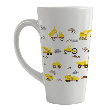 Car construction, Κούπα κωνική Latte Μεγάλη, κεραμική, 450ml