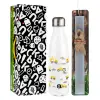 Easter candle, metallic white thermos bottle (500ml) & aromatic flat candle (30cm) (GRAY)