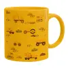 Ceramic coffee mug yellow, 330ml