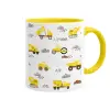 Mug colored yellow, ceramic, 330ml