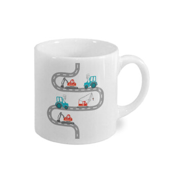 excavator along road, Κουπάκι κεραμικό, για espresso 150ml