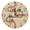 Ρολόι τοίχου ξύλινο plywood (20cm)