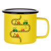 Metallic enamel MATT Yellow cup 360ml