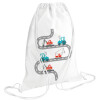 Backpack pouch GYMBAG white (28x40cm)