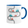 Mug colored blue, ceramic, 330ml