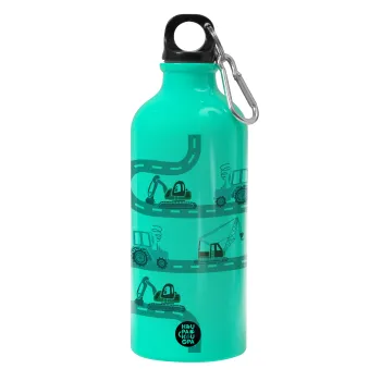 excavator along road, Water bottle 600ml