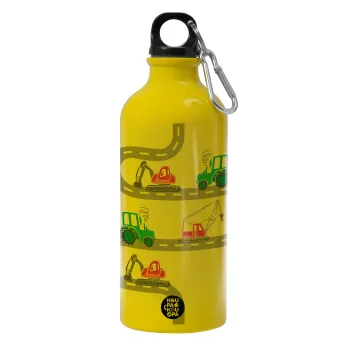 excavator along road, Water bottle 600ml