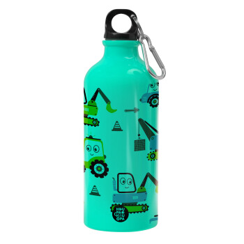 Hand drawing building truck, Water bottle 600ml