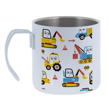 Hand drawing building truck, Mug Stainless steel double wall 400ml