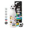 Soccer Metal mug thermos, double wall, 550ml