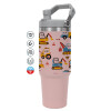 Pink color, 890ml (30oz) stainless Steel Tumbler with Handle