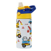 Παιδικό παγούρι θερμό, ανοξείδωτο, με καλαμάκι ασφαλείας, πράσινο/μπλε (360ml) BPA FREE