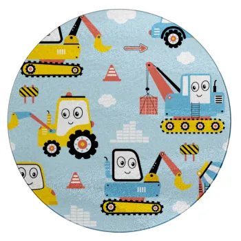 Hand drawing building truck, Επιφάνεια κοπής γυάλινη στρογγυλή (30cm)