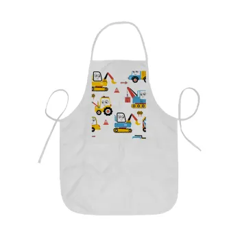 Hand drawing building truck, Ποδιά Σεφ ολόσωμη κοντή  Παιδική (44x62cm)