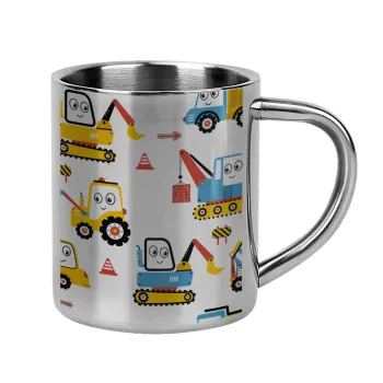 Hand drawing building truck, Mug Stainless steel double wall 300ml