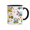 Mug colored black, ceramic, 330ml