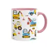 Mug colored pink, ceramic, 330ml