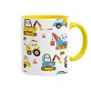 Mug colored yellow, ceramic, 330ml