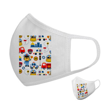 Rescue team cartoon, Μάσκα υφασμάτινη υψηλής άνεσης παιδική (Δώρο πλαστική θήκη)