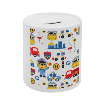 Rescue team cartoon, Κουμπαράς πορσελάνης με τάπα