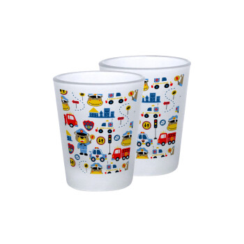 Rescue team cartoon, Σφηνοπότηρα γυάλινα 45ml του πάγου (2 τεμάχια)