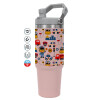 Pink color, 890ml (30oz) stainless Steel Tumbler with Handle