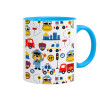 Mug colored light blue, ceramic, 330ml