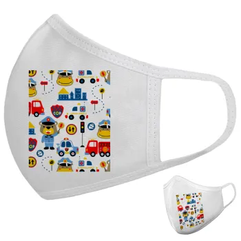 Rescue team cartoon, Μάσκα υφασμάτινη υψηλής άνεσης παιδική (Δώρο πλαστική θήκη)