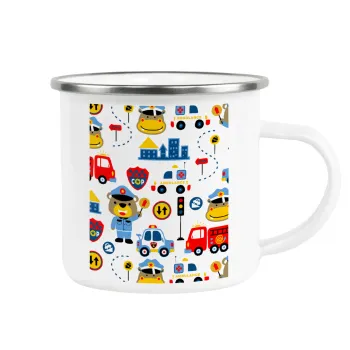 Rescue team cartoon, Κούπα Μεταλλική εμαγιέ λευκη 360ml