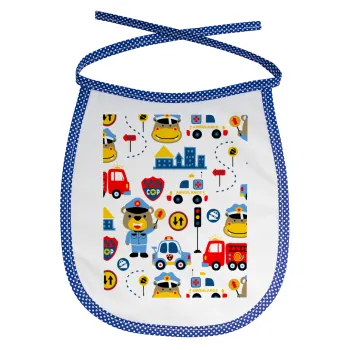 Rescue team cartoon, Σαλιάρα μωρού αλέκιαστη με κορδόνι Μπλε