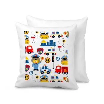 Rescue team cartoon, Sofa cushion 40x40cm includes filling