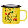 Metallic enamel MATT Yellow cup 360ml