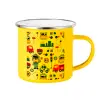 Yellow Enamel Metallic Cup 360ml
