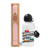 Easter Set, metallic aluminum bottle (500ml) & aromatic flat Easter candle (30cm) (PINK)