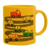 Ceramic coffee mug yellow, 330ml