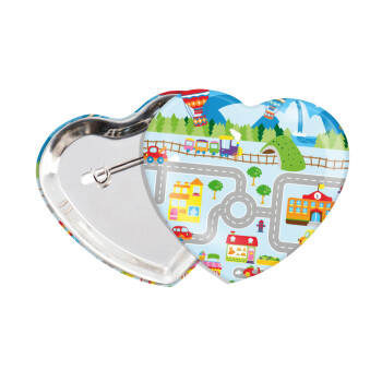 City road track maps, Κονκάρδα παραμάνα καρδιά (57x52mm)