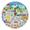City road track maps, Wooden wall clock (20cm)