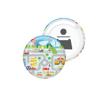 City road track maps, Μαγνητάκι και ανοιχτήρι μπύρας στρογγυλό διάστασης 5,9cm