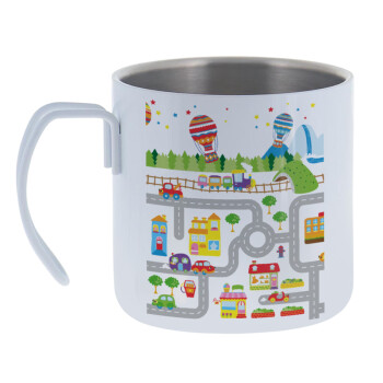 City road track maps, Mug Stainless steel double wall 400ml